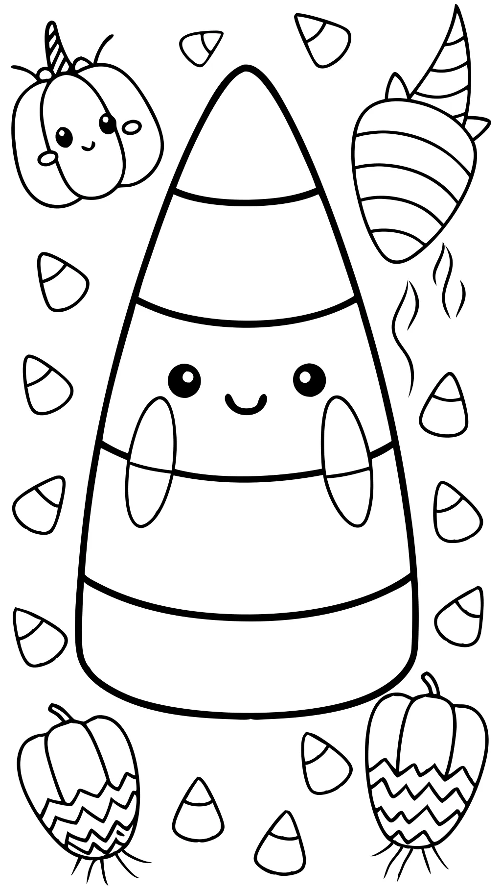 candy corn coloring pages